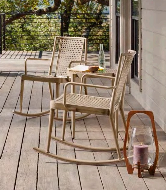 View of Woodard Patio Furniture Parc Rocking Chair Customizable Outdoor Porch ...